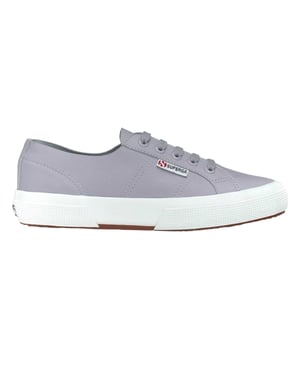 Superga Dames platte schoenen van nappaleer, maat 2750 (Blauw)