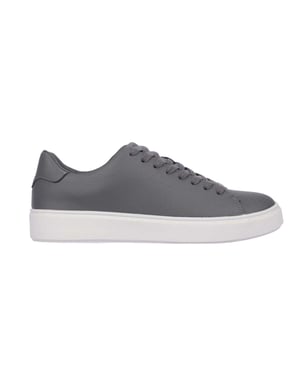 Duck and Cover Volwassen Kremes PU Platform Trainers (Taupe)