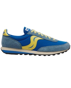 Saucony Unisex-sportschoenen van suède, maat 80 voor volwassenen (Blauw)