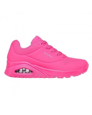 Skechers Dames Uno Stand On Air Wedge Sneakers (Felroze)