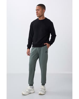 Heren Effen Fleece Joggingbroek
