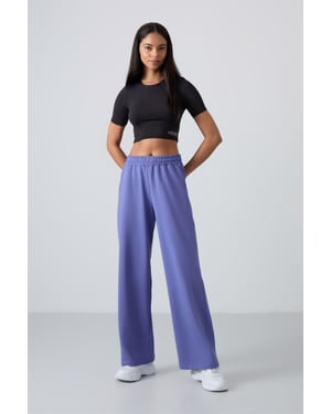 Wijd-Legging Sweatpants met Elastische Taille