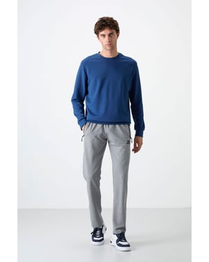 Heren Regular Fit Rechtesnit Sweaterbroek