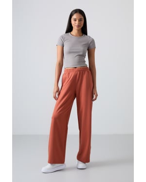 Brede Leggen Joggingbroek met Elastische Taille