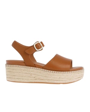 FitFlop Dam/Ladies Eloise Espadrille Wedge-sandaler i läder (Tan)