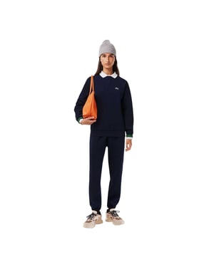 Lacoste Dames/Dames Sweatshirt Geborduurd Logo Katoenmix (Marine)