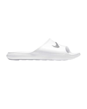 Nike Heren Victori One Swoosh Sliders (Wit, Zwart)