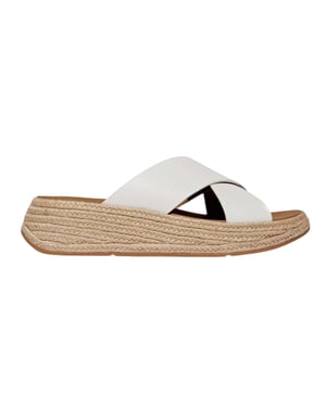 FitFlop Dames/Dames Leren Platte Slippers (Wit)