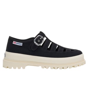 Superga Dames/Dames 3541 Alpina Gurkha Vissers Sandalen (Zwart/Off Wit)