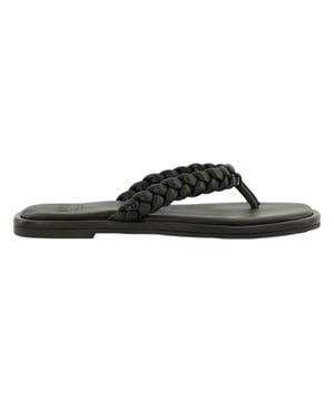 Dune London Dames/Dames Teen Post Platte Sandalen (Zwart)