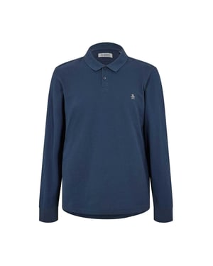 Original Penguin Herenpolo met lange mouwen (Yale Blauw)