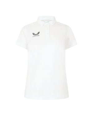 Castore Dames/Dames Logo Travel Poloshirt (Briljant wit)