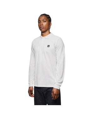Weekend Offender Heren Dice Poloshirt met lange mouwen (Wit)