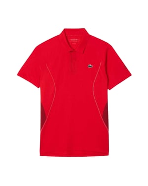 Lacoste Heren Tennis x Novak Djokovic Regular Poloshirt (Rood)