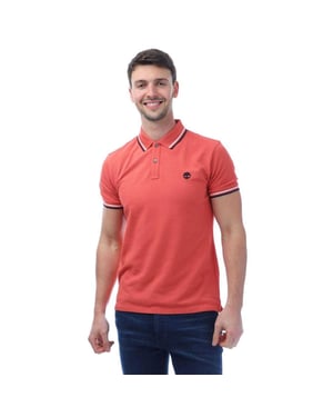 Timberland Heren Oyster River Katoenen Poloshirt (Roze)