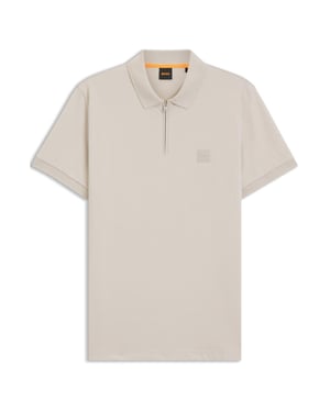 Boss Heren Regular Poloshirt met Korte Mouwen (Grijs)