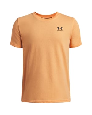 Under Armour Kortärmad T-Shirt med logotyp för pojkar (Orange/Svart)