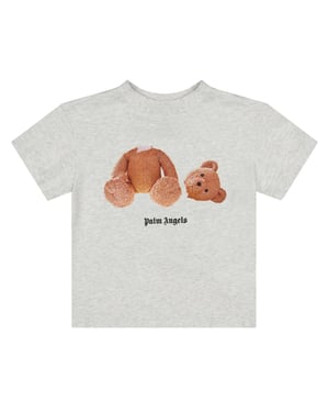 Palm Angels Kinderen/Kinderen Beer Normaal T-Shirt (Grijs Marl Marl)