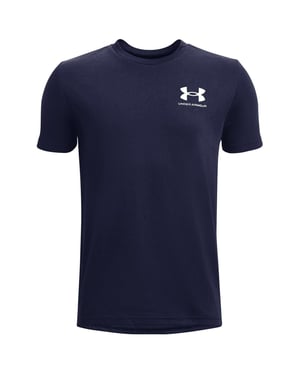 Under Armour Jongens Logo T-shirt met korte mouwen (Marine/Grijs)