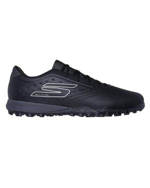 Skechers Heren Razor Snug Fit Kunstgras Voetbalschoenen (Zwart/Zilver)