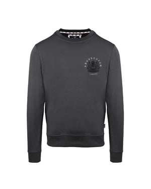 Aquascutum Långärmad sweatshirt med rund hals för herrar (Antracit)