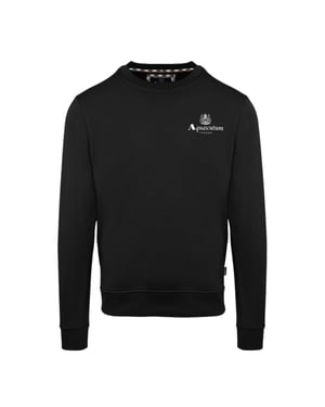 Aquascutum Mens Small Logo Crew Neck Långärmad Sweatshirt (Svart)