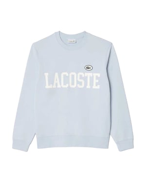 Lacoste Heren-sweatshirt van fleece met flockprint (Blauw)