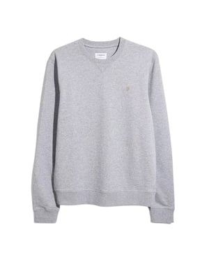 Farah Heren-sweatshirt met ronde hals van biologisch katoen (Grijze Mergel)