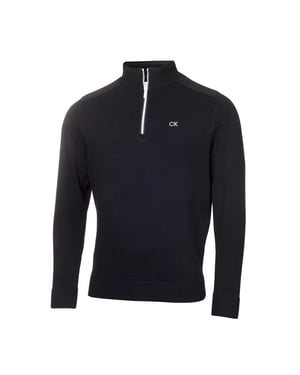 Calvin Klein Heren Geborduurd Logo Raglan Sweatshirt met Ritssluiting (Marine)