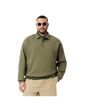 Lacoste Heren Piqué Losjes Polo Sweatshirt (Groen)