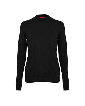 Hugo Boss Mens San Matteo-M Stickad Sweatshirt (Svart)