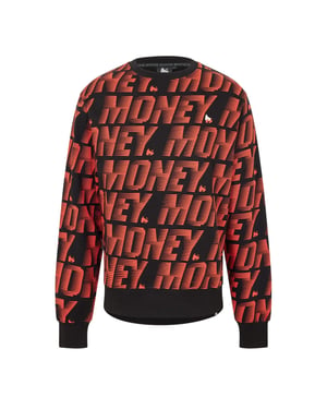 Money Uniseks sweater met lange mouwen voor volwassenen (Zwart)