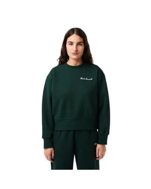 Lacoste Dames/Dames Belettering Relaxed Fit Sweatshirt (Groen)