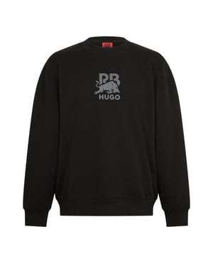 Hugo Heren Sweatshirt met geribde kraag (Zwart)