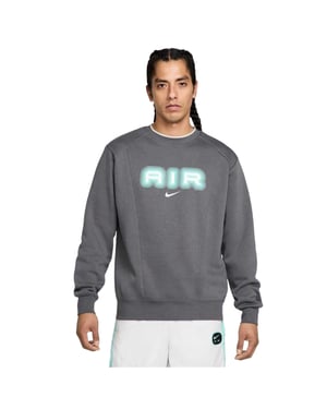 Nike Heren Air Crew Neck Relaxed Fit Sweatshirt met lange mouwen (IJzergrijs)