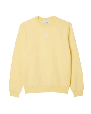 Lacoste Unisex fleece-sweatshirt met logo voor volwassenen (Geel)