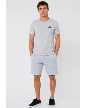 Nike Men's Grey T-Shirt & Grey Shorts Set | Casual Sportswear Outfit