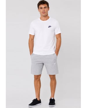 Nike Men's White T-Shirt & Grey Shorts Set | Casual Sportswear Outfit