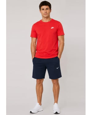Nike Men's Red T-Shirt & Navy Shorts Set | Casual Sportswear Outfit