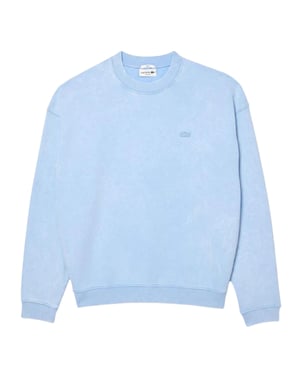 Lacoste Unisex Adult Washed Fleece Loose Fit Sweatshirt (Lichtblauw)
