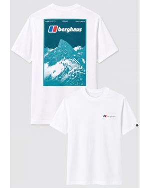 Berghaus Mens Threshold Peak T Shirt in White Green