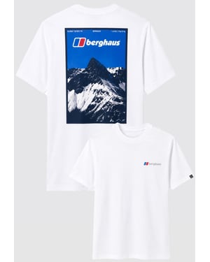 Berghaus Mens Threshold Peak T Shirt in White Blue
