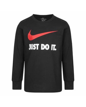 Nike Barn Just Do It Swoosh T-shirt med Lång Ärmar (Svart)