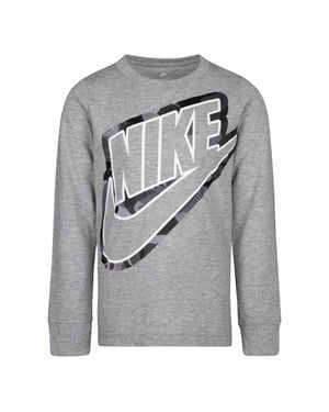 Nike Långärmad T-shirt i kamouflage för barn (Mörkgrå)