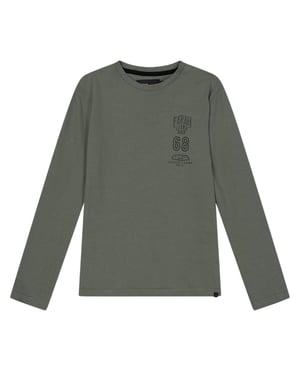 Farah Kinder/Kids Stacked Logo T-shirt met lange mouwen (Groen)