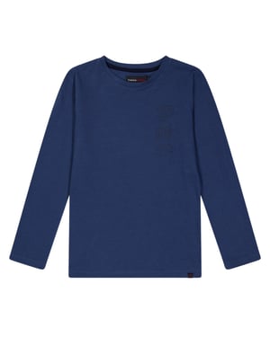 Farah Kinder/Kids Stacked Logo T-shirt met lange mouwen (Blauw)