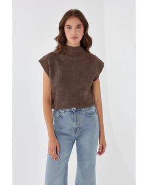 Half Turtleneck Knit Sweater