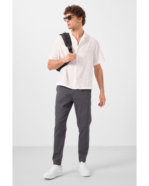 Herrers Raka Chinos i Gabardin
