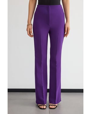 High-Waist Straight-Leg Trousers