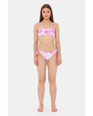 Tie Dye Bandeau Bikiniset med knytning på sidan